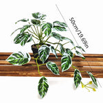 plantes artificielles feuilles vertes modernes sans pot extérieures 58cm 50cm