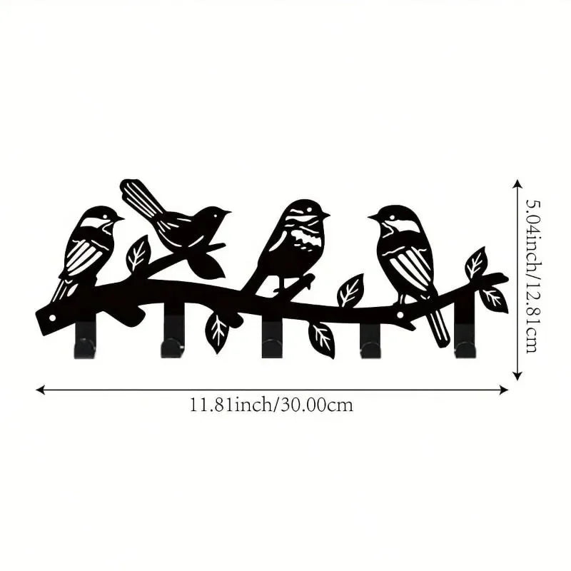 porte clefs mural noir silhouette chien pattes moderne decoration maison objet decoratif