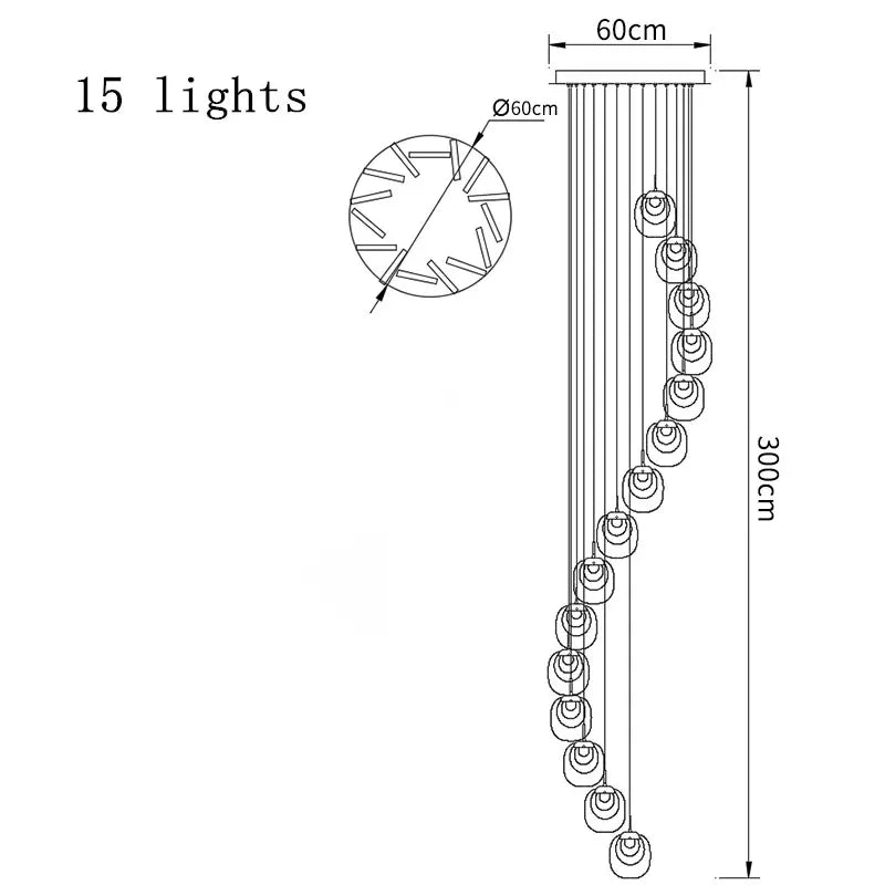 suspension lumineuse moderne transparent dorée fine élégante chaînes métalliques ampoules incluses