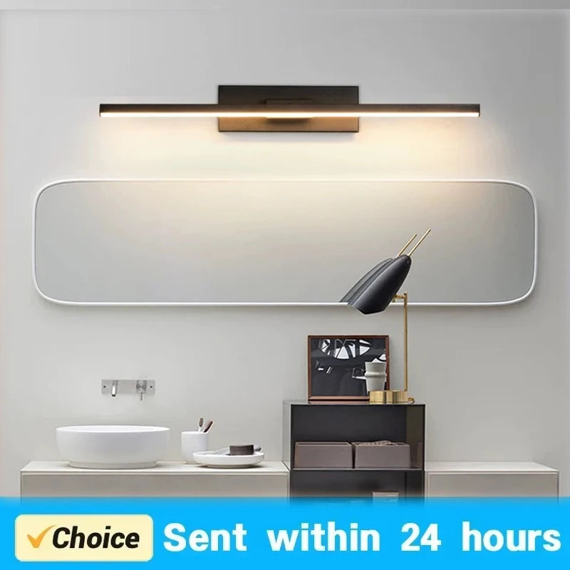 lampe murale led moderne applique luminaire intérieur salle bain chambre blanc noir mat