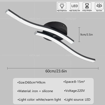 plafonnier moderne led noir blanc abstrait minimaliste éclairage quotidien