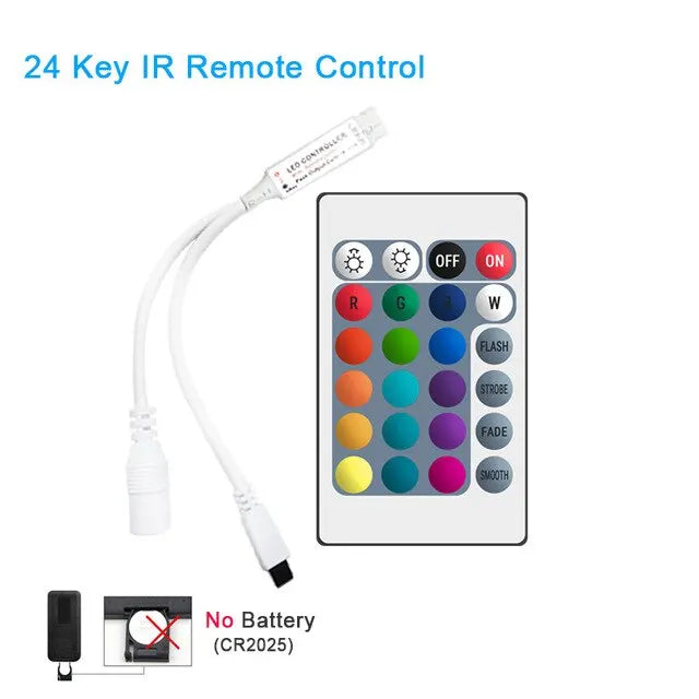 contrôleur led rgb télécommande usb adaptateur bluetooth wifi 5v 24 touches ir tuya modernes