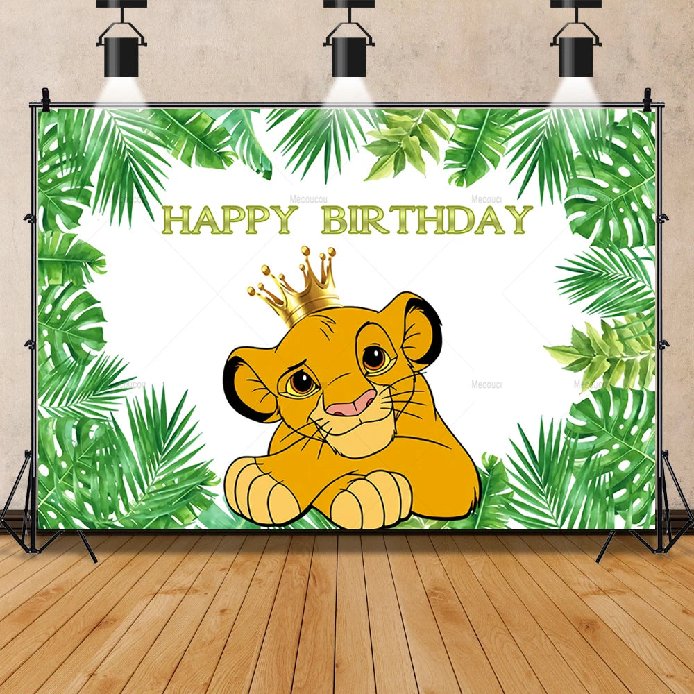 Bannière décoration Roi Lion Simba pour fête