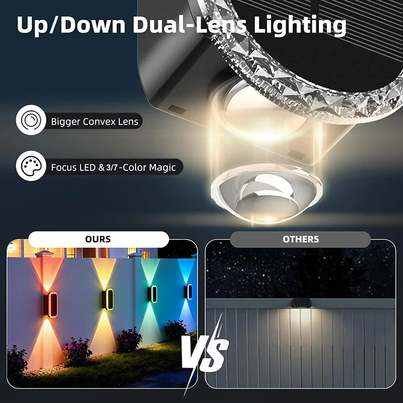 applique murale led controle auto rgb noir blanc contemporaine hydrofuge ip65 abs