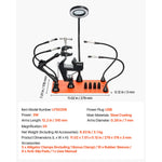 station soudure multifonctionnelle bras articulés éclairage led loupe pcb support hot air gun industrielle