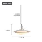 lampe suspendue moderne minimaliste blanc multi niveaux opacité tringle salon chambrehôtel