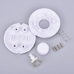 pièces fixation meubles blanc noir rond lisse pratique utilitaire vis orifices divers