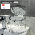 boîte rangement transparente moderne pliable respectueuse environnement serviettes produits nettoyage hygiénique poignéeversible