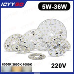 plaque led sans ballast 6w 10w 12w 15w blanc 3000k 4000k 6000k moderne 44mm