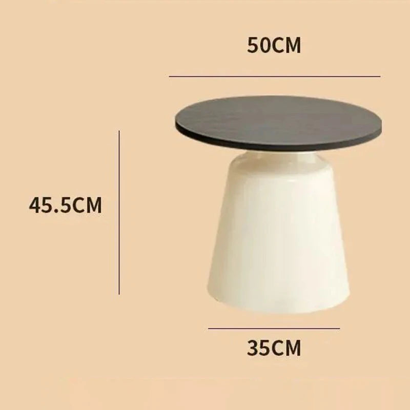 table basse moderne minimaliste bois rond marocain artificial board centralisée