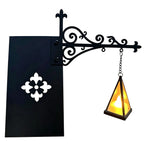 lampe bibliothèque vintage lampe suspendue chaîne motifs floraux noir décoratif chambre étude