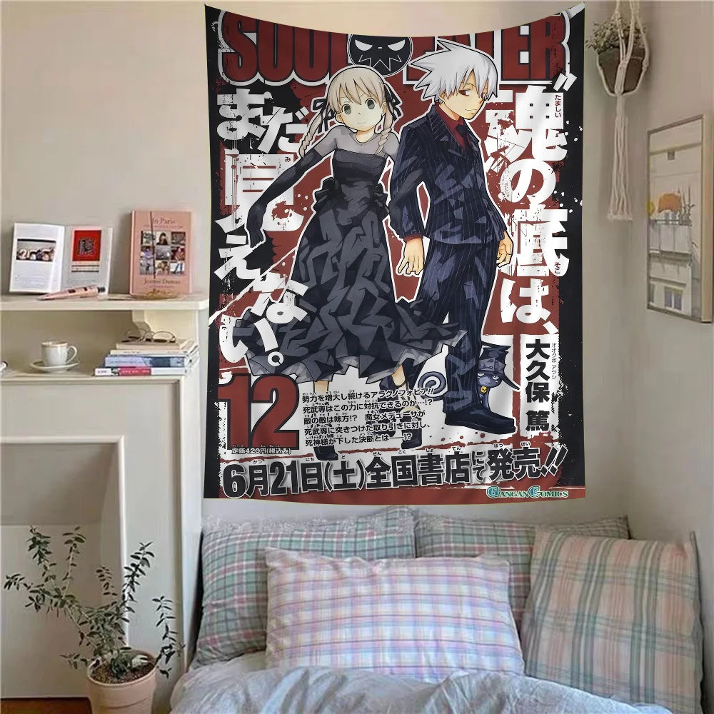 tapisserie murale anime décor chambre tissu doux motif dessin animé décoration murale chambre enfant