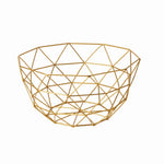 corbeille fruits métal noir doré maille géométrique moderne rangement cuisine
