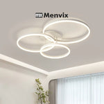 plafonnier led rond moderne luminaires salon chambre blanc noir épuré lumière dimmable