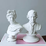 Sculpture résine Beethoven Apollon coloris vert clair
