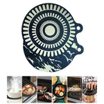 protecteur plaque cuisson silicone noir beige motif géométrique moderne opacité