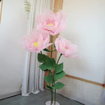 décoration intérieure moderne fleur artificielle pivoine rose clair blanc vert soie 40 60 cm