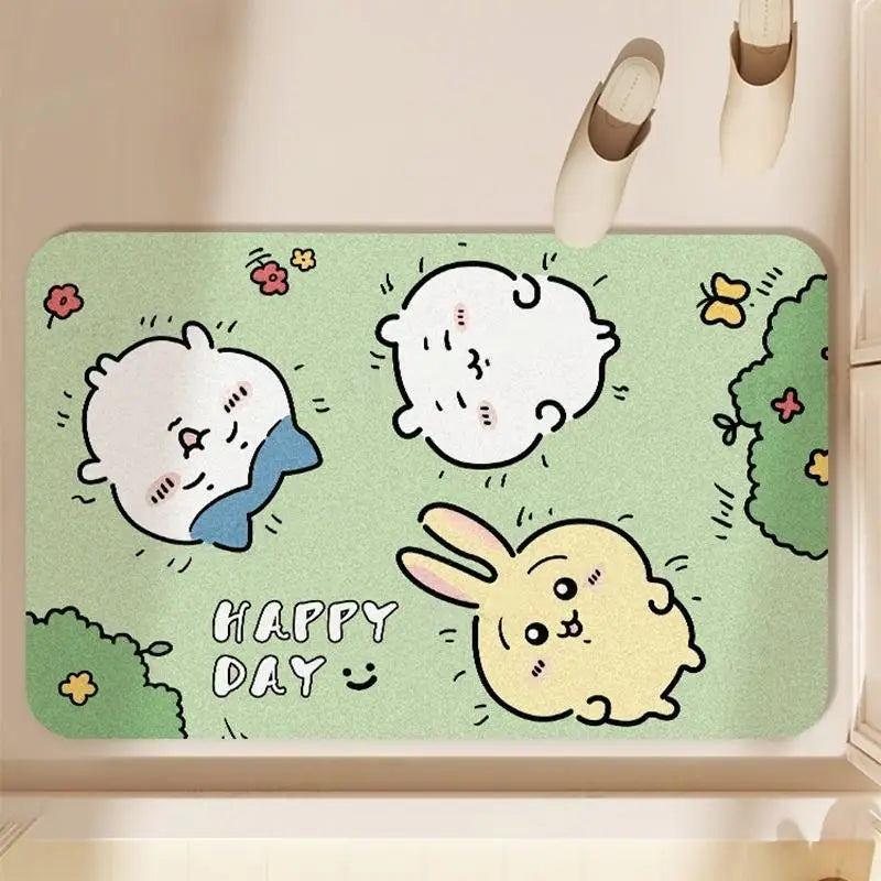 tapis sol antidérapant polyester personnages mignons salle bain cuisine intérieurversible lavage machine main durable