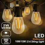 guirlande lumineuse led ampoules vintage transparentes noir jaune orangé 10m 15m