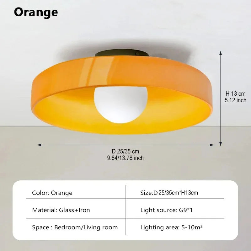 lampe led moderne vert jaune noir blanche adhésive rond lisse opaques chambre salon