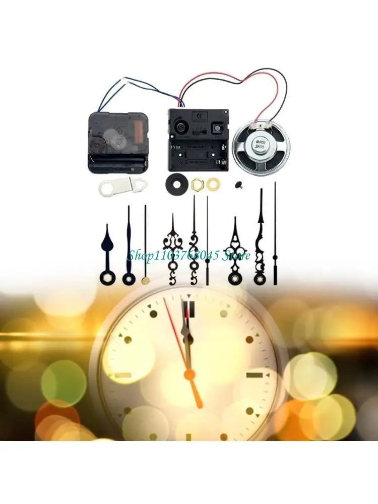 kit montre mécanique noir blanc doré aiguilles boîtier batteries instructions classique