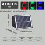 lampe murale solaire led moderne éclairage extérieur balcon jardin ip65 étancheRGBOpaque