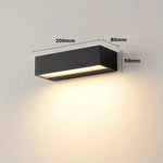 lampes murales led rectangulaires modernes blanc noir ip65 18w 30w étanches contemporaines minimalistes
