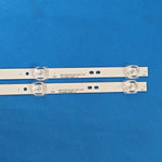 barres lumineuses led blancs modernes connecteurs électriques kit 2pcs 1tv 568mm 72mm 12mm