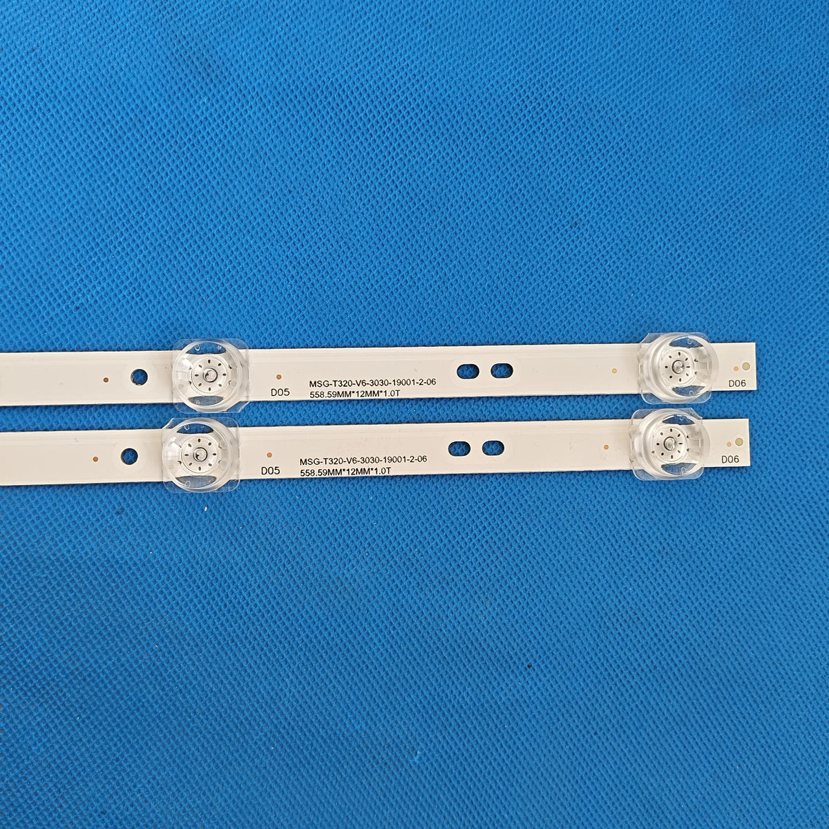 barres lumineuses led blancs modernes connecteurs électriques kit 2pcs 1tv 568mm 72mm 12mm