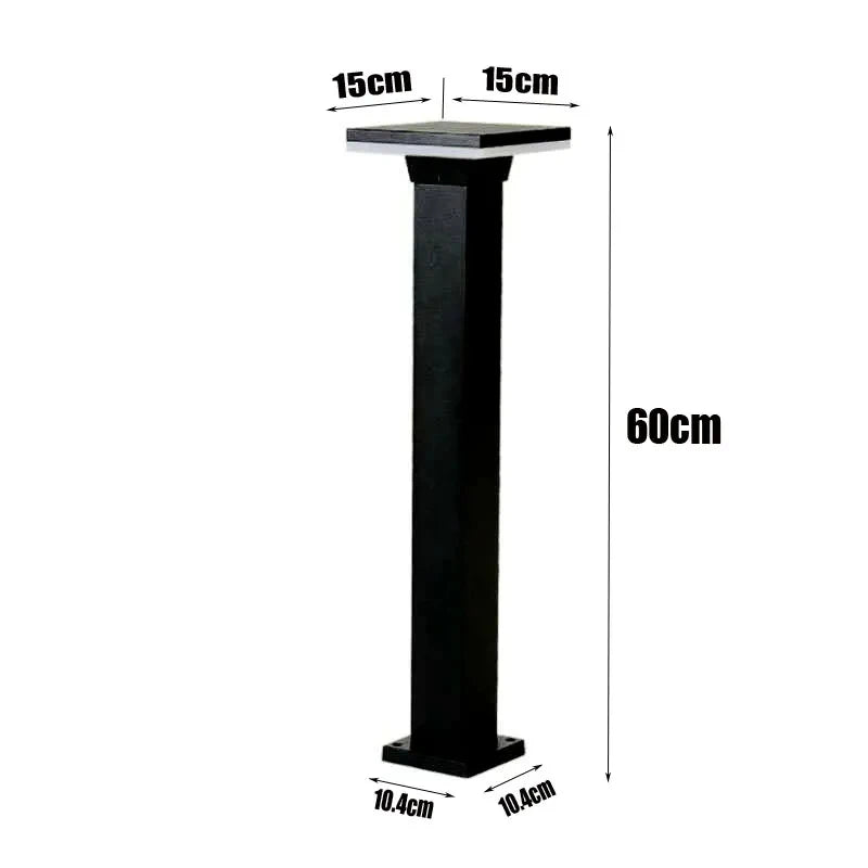 lampe solaire moderne gris métallisé waterproof ip65 éclairage extérieur gazon parc villa led 85