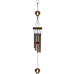 cloches vent clochette artisanale bronze papillons poissons suspendus décor intérieurextérieur ornement métallique plateau bois