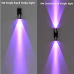 Applique murale LED vert violette jaune moderne 3W 6W diffuse conique aluminium