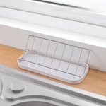 support savon moderne acier inoxydable blanc gris drainage salle bain fixé adhésif deux savons