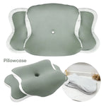 coussin mémoire forme couverture tête lit polyester coton gris doux contour ergo