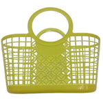 panier bleu vert moderne poignées utilisations multiples empilable plastique rouge jaune grille mailles opacité
