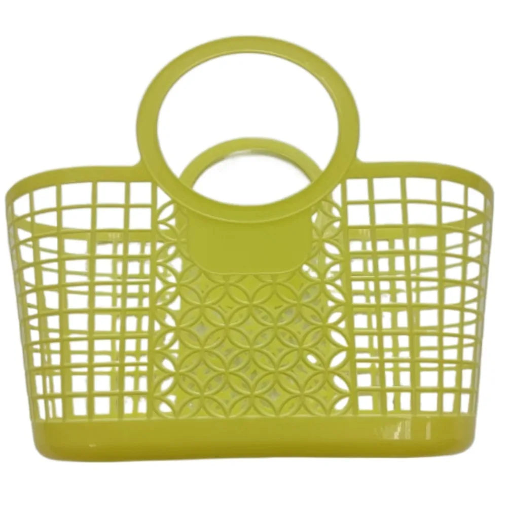 panier bleu vert moderne poignées utilisations multiples empilable plastique rouge jaune grille mailles opacité