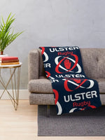 couverture ulster rugby bleu marine rouge blanche logo moderne portable anti boulochage peluche voyage
