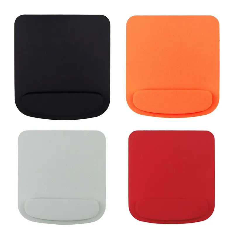tapis souris ergonomique noir gris orange rouge adhésif doux moderne fonctionnel repose poignet