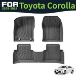 tapis sol voiture noir rayures horizontales moderne waterproof avant arrière