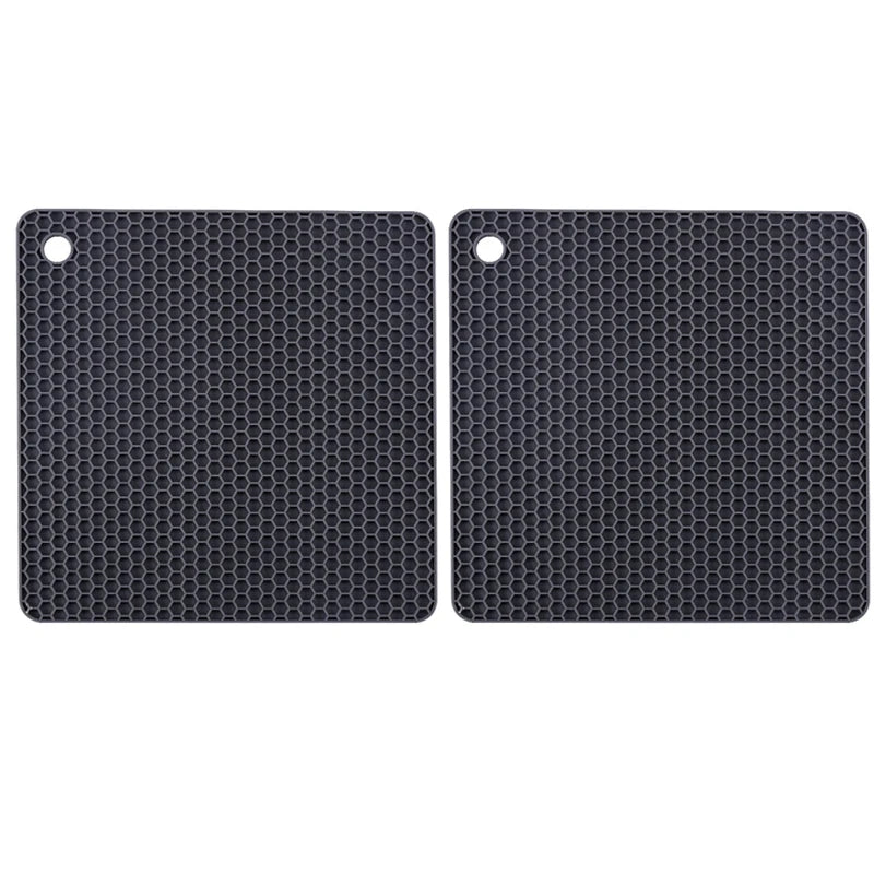 tapis silicone moderne rose gris vert olive texture nid d'abeille carré rond cuisine