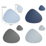 tapis table moderne gris bleu noir bordeaux rond lisse imperméable isolation thermique