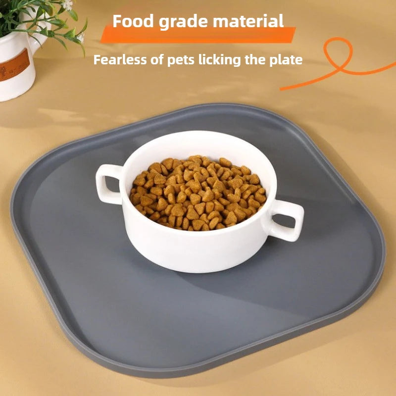 assiette animaux compagnie silicone gris moderne facile nettoyage qualité alimentaire