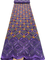 tissu brodé géométrique bleu clair noir vert rouge rose violet ajouré cérémonie mariage femme