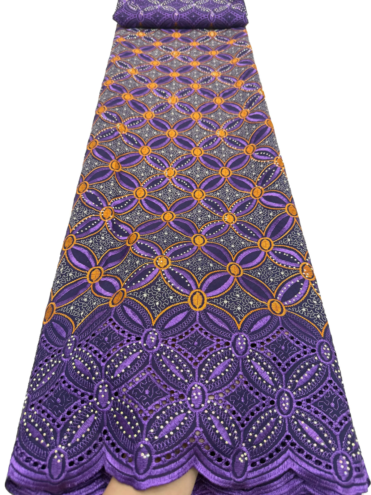 tissu brodé géométrique bleu clair noir vert rouge rose violet ajouré cérémonie mariage femme