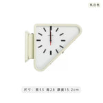 horloge murale vintage rouge noir argentée décoration salon rétro fixations visibles cadrans rectangles noirsOpaque