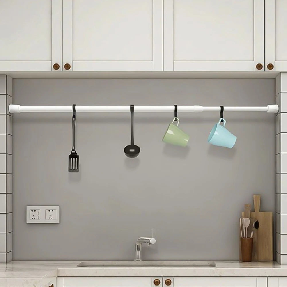 rideau douche tringle extensible métal plastique respectueux environnement mugs serviette salle bain carreaux chromée