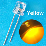diodes led transparentes 5mm blanc rouge rose jaune bleu ultra lumineuses 20000mcd modernes 100