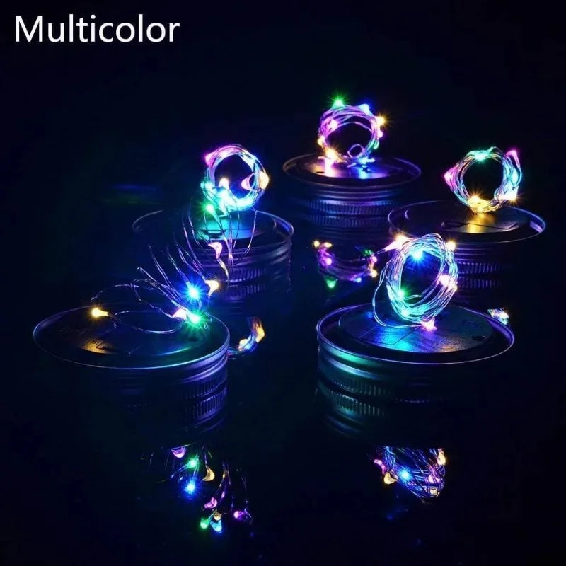 lumière led solaire mason transparent argenté vintage 20 led rechargeable extérieure patio jardin festive
