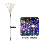 décoration extérieure solaire guirlande led pissenlit feu d'artifice multicolore festive jardin mariage