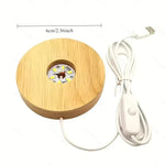 lampe table moderne bois naturel blanc LED support USB minimaliste